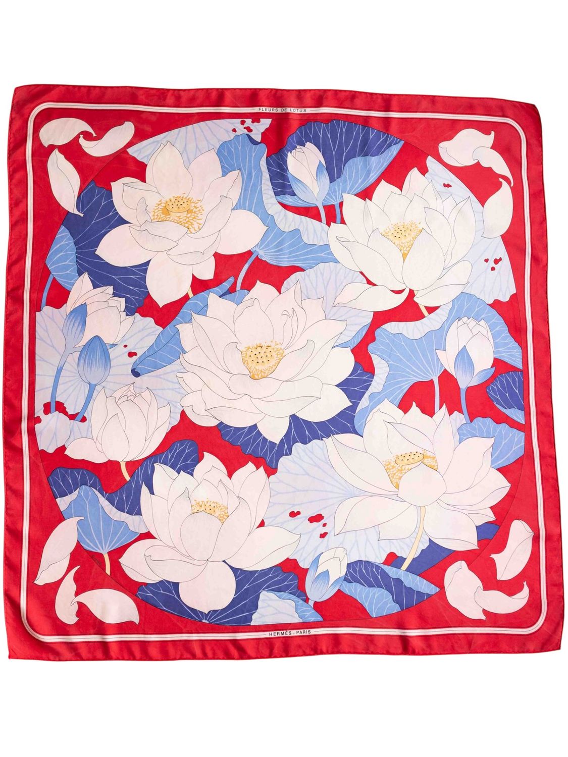 Hermès Fleurs de Lotus Silk Scarf