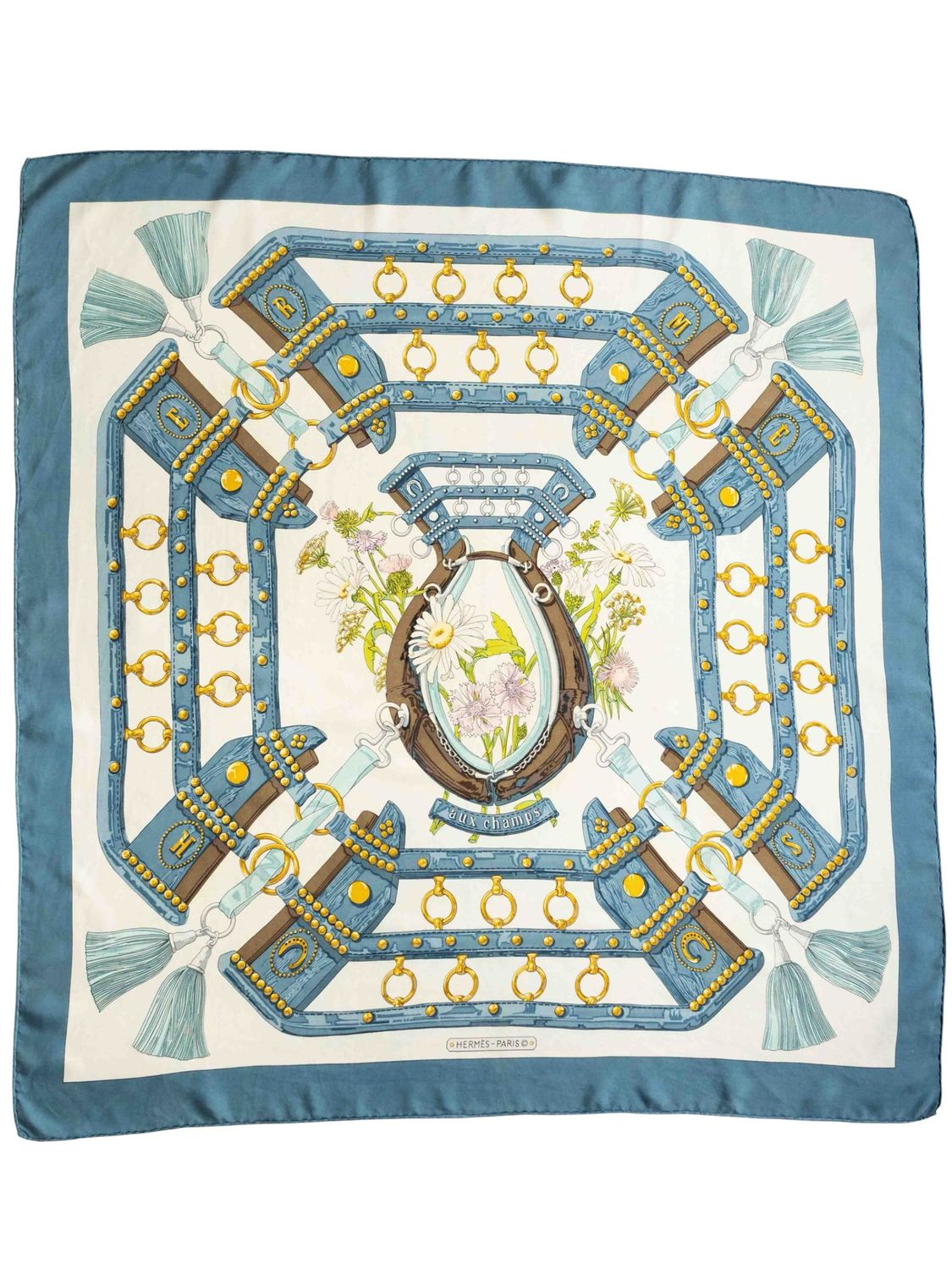 Hermès Aux Champs Silk Scarf