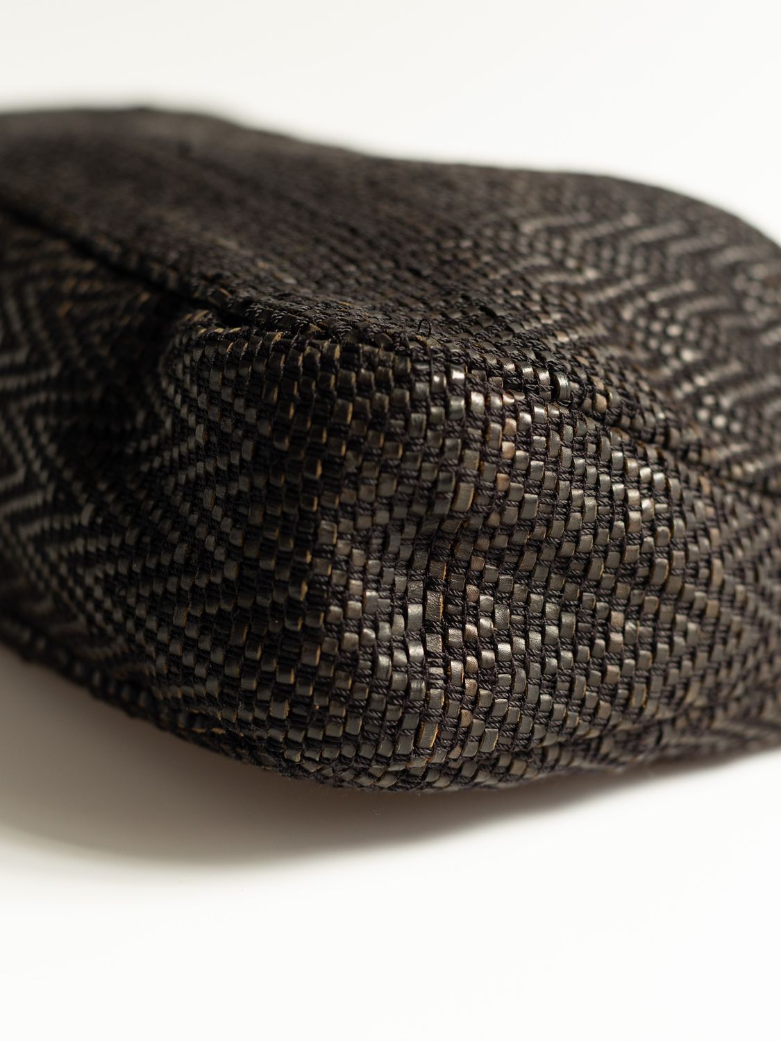 Gucci Woven Leather Bamboo Bag