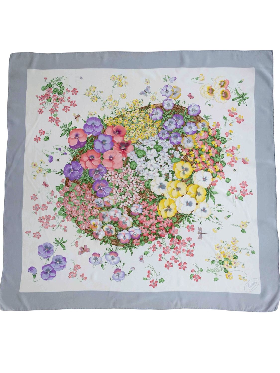 Gucci Flora Lilac Silk Scarf