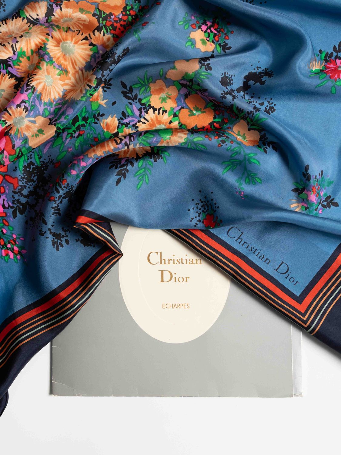 Christian Dior Floral Silk Scarf