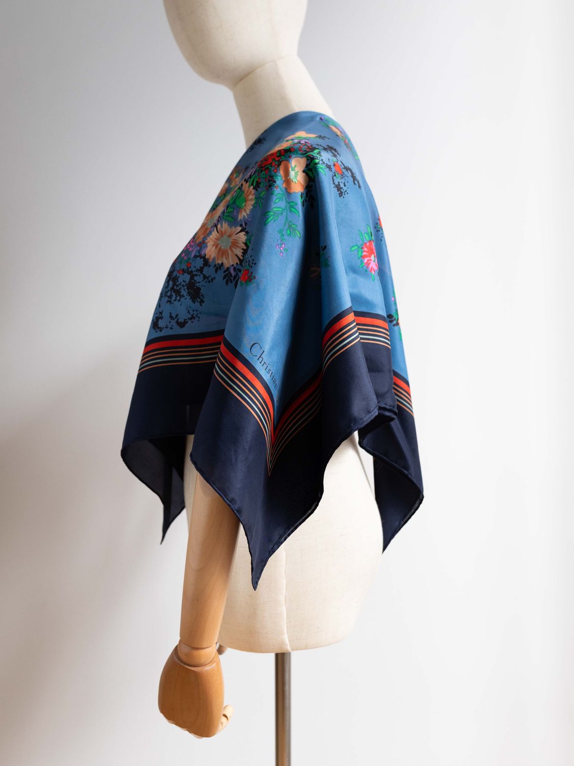 Christian Dior Floral Silk Scarf