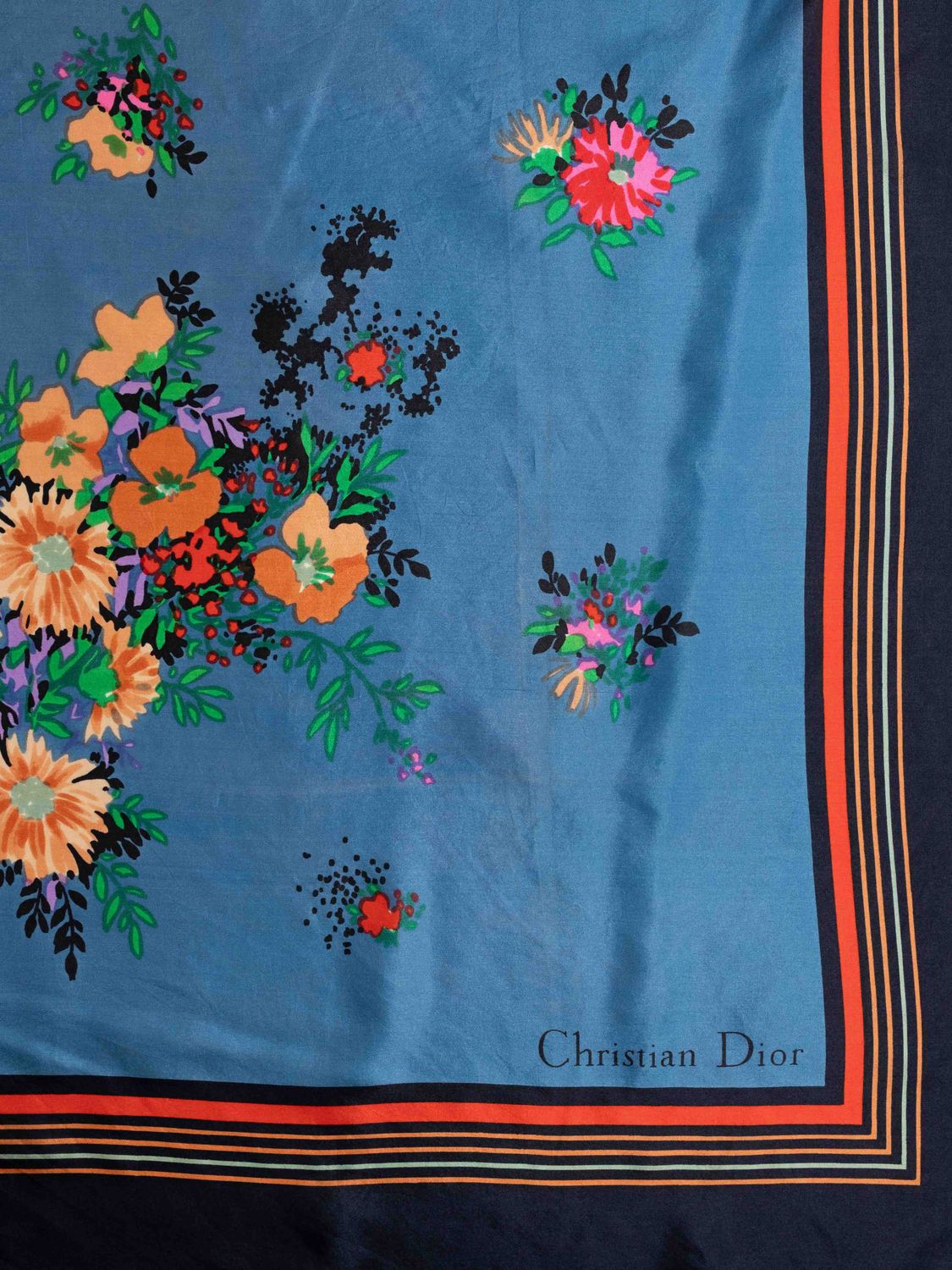 Christian Dior Floral Silk Scarf