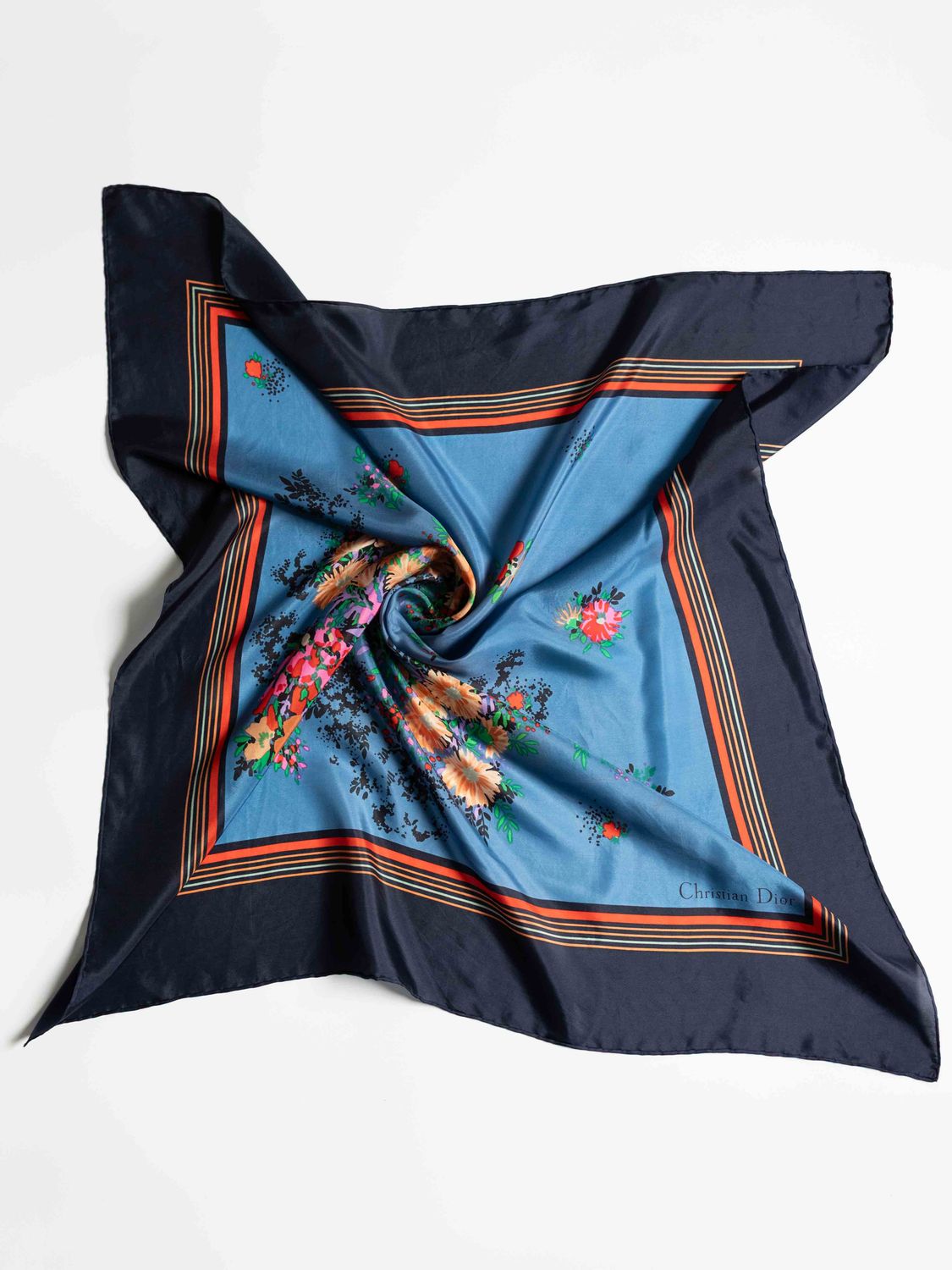 Christian Dior Floral Silk Scarf