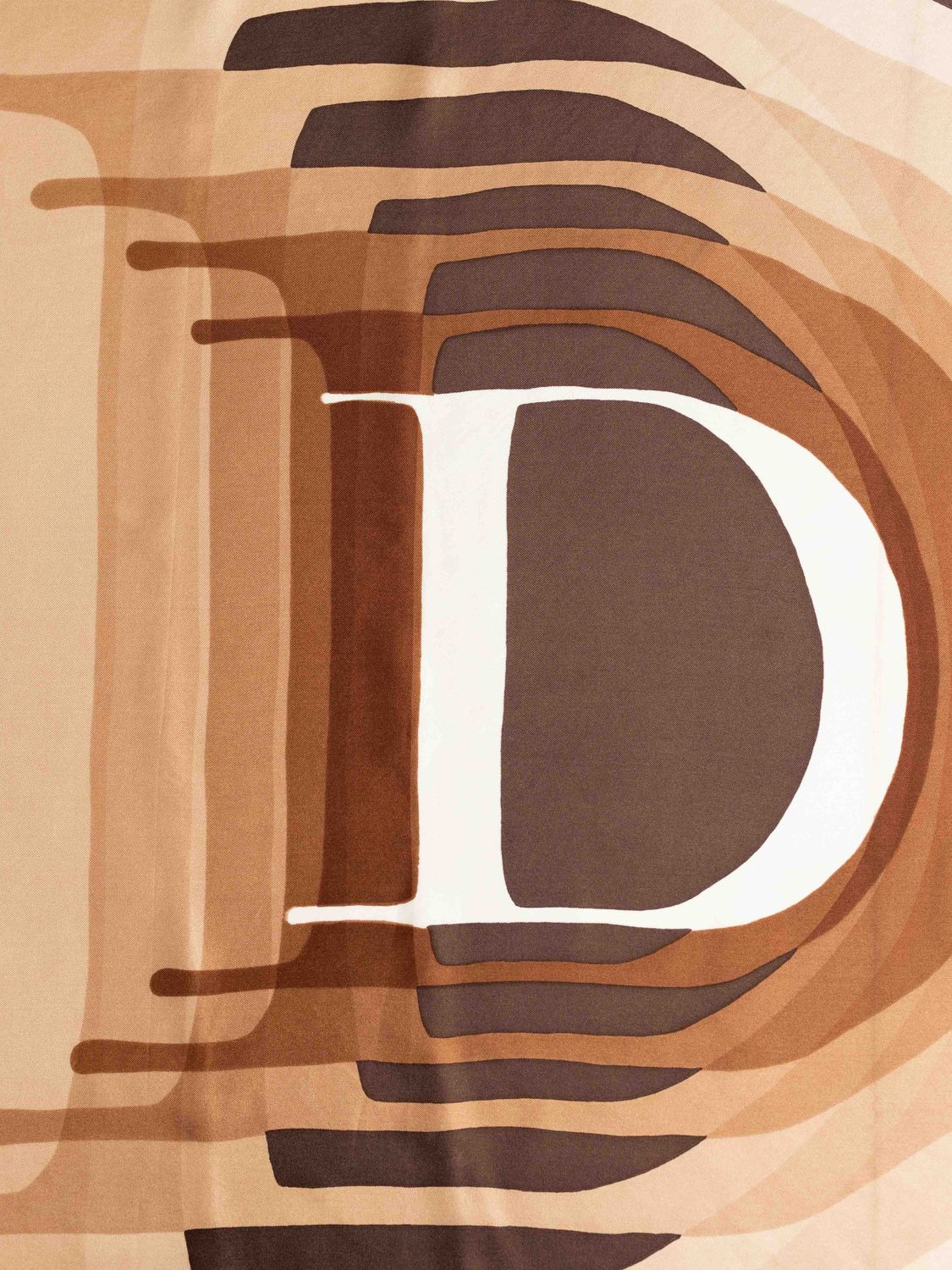 Christian Dior Abstract Letter Silk Scarf