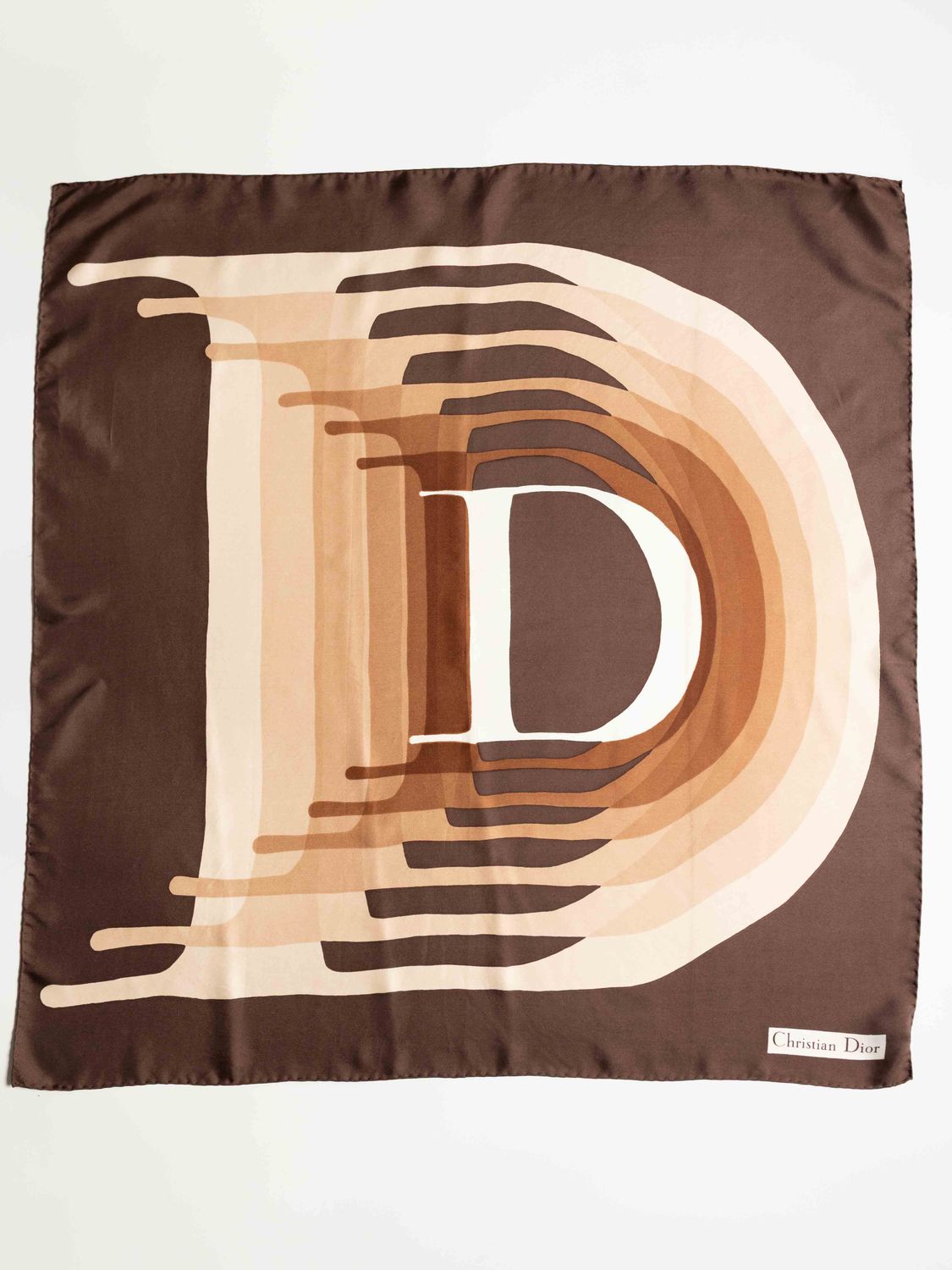 Christian Dior Abstract Letter Silk Scarf