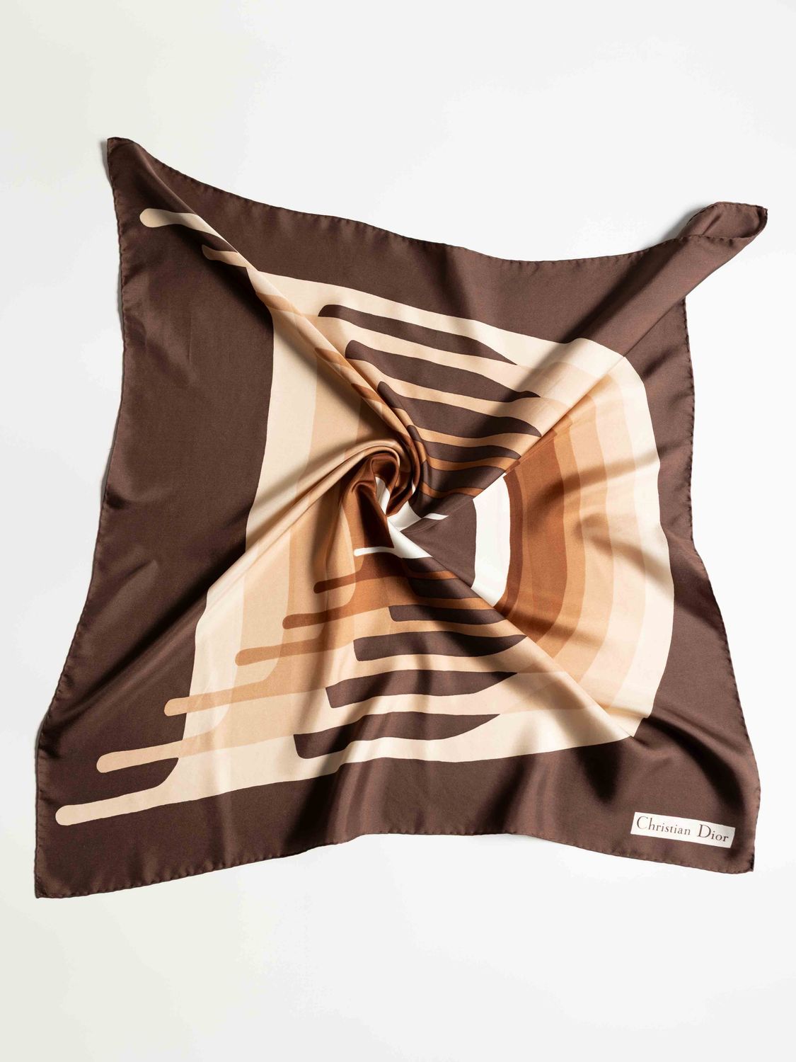 Christian Dior Abstract Letter Silk Scarf