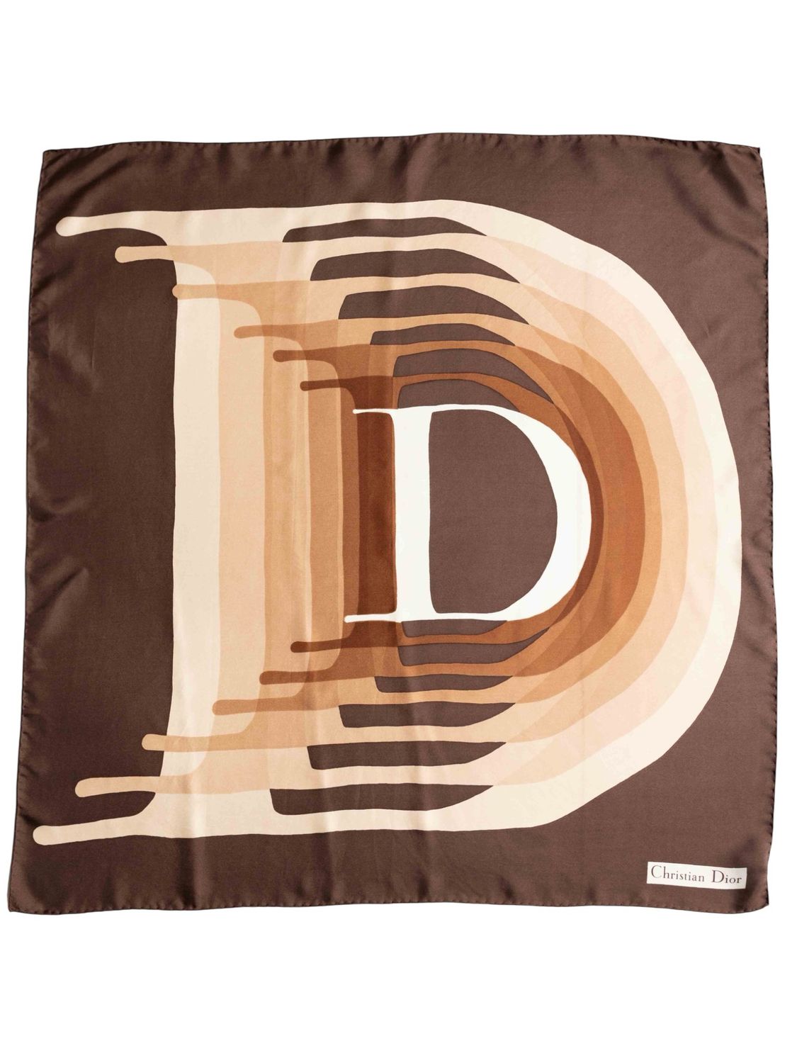 Christian Dior Abstract Letter Silk Scarf