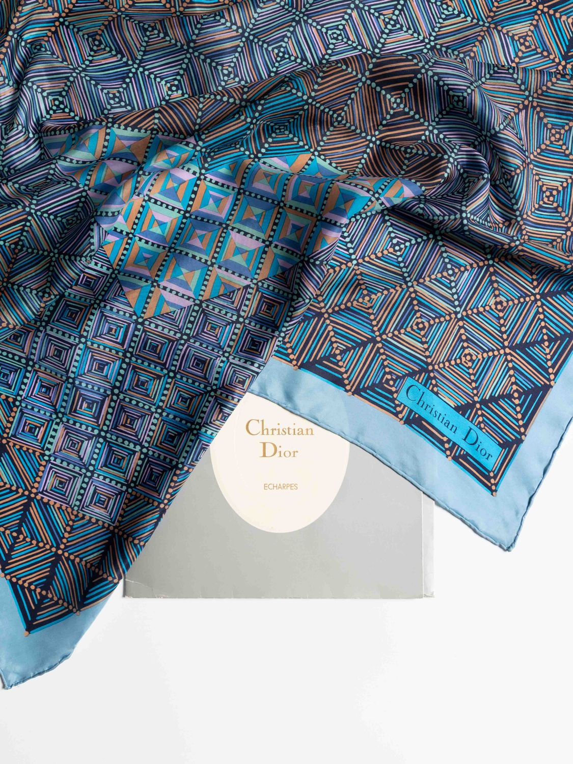 Christian Dior Geometric Silk Scarf