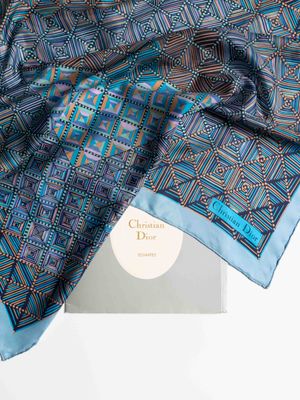 Christian Dior Geometric Silk Scarf