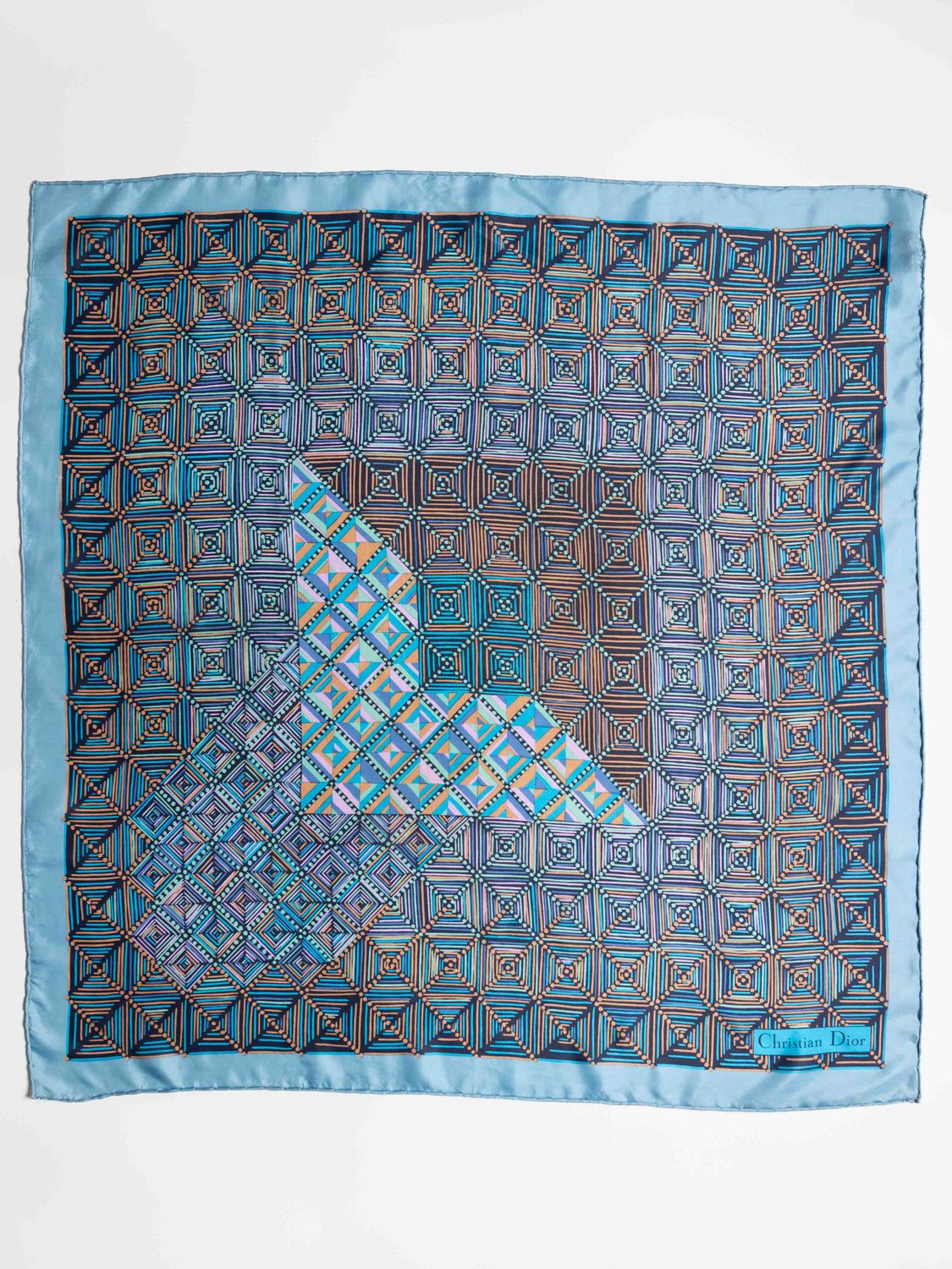 Christian Dior Geometric Silk Scarf