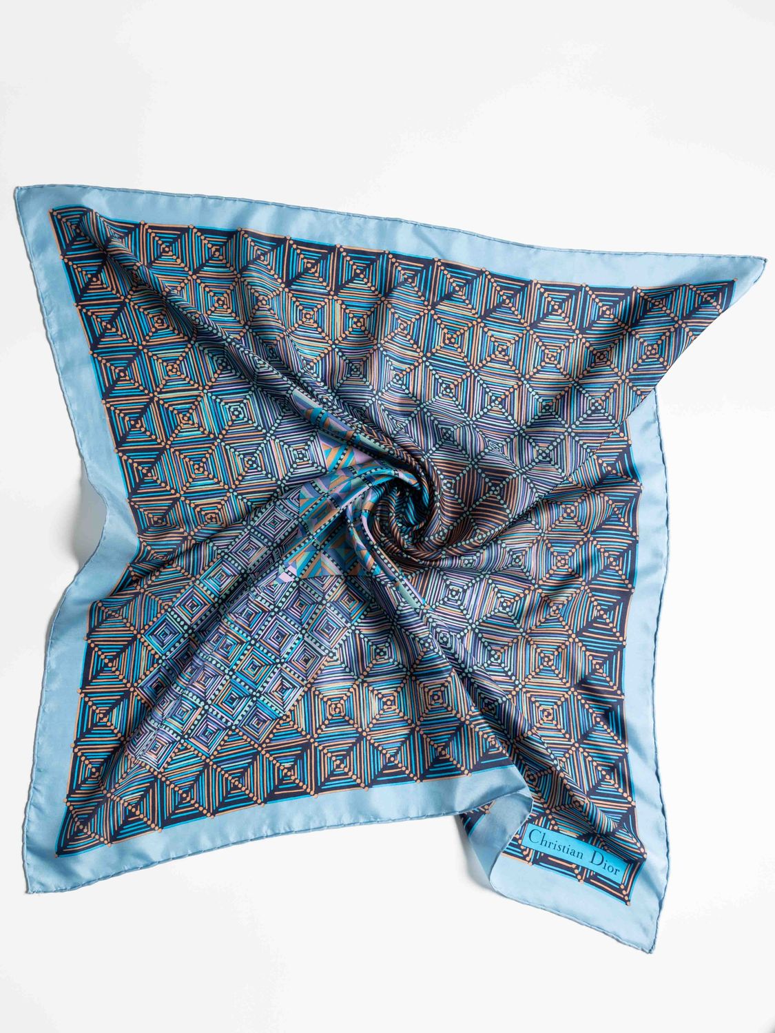 Christian Dior Geometric Silk Scarf