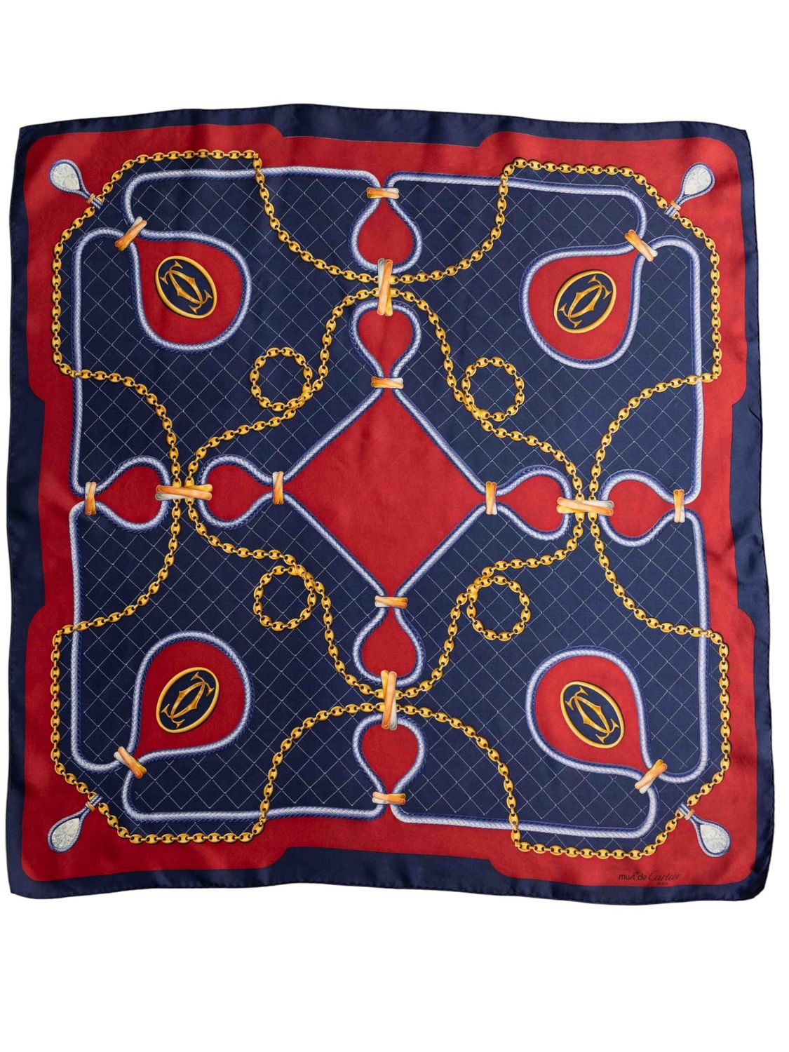 Cartier Rope &amp; Chain Silk Scarf