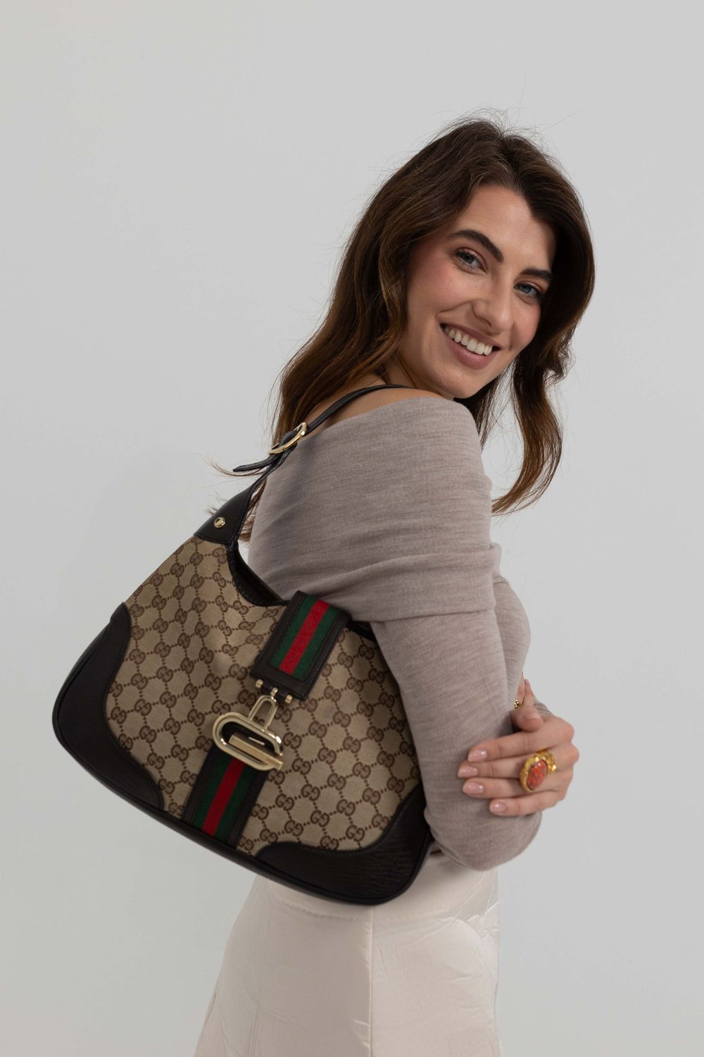 Gucci Jackie Buckle Closure Bag