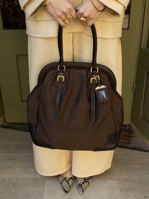 Prada Logo Jacquard Tote Bag