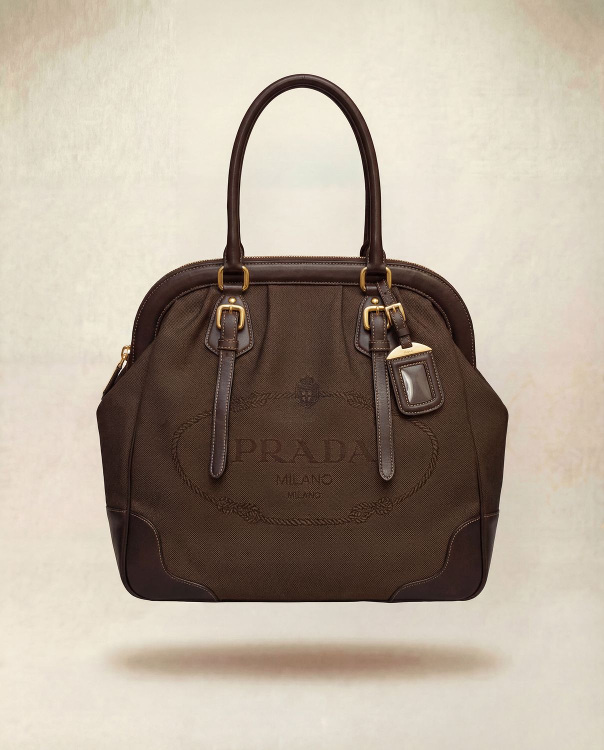 Prada Logo Jacquard Tote Bag