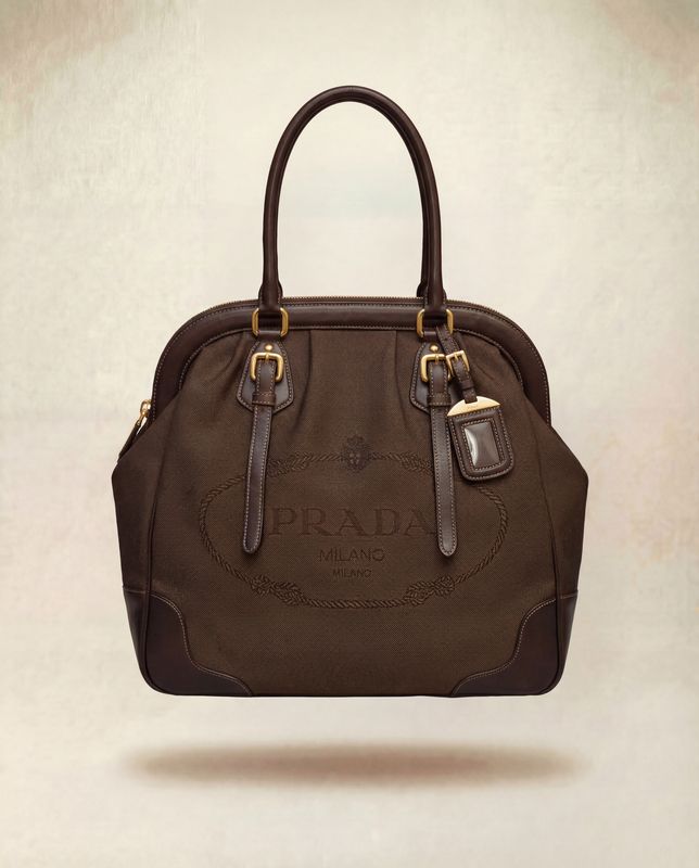 Prada Logo Jacquard Tote Bag