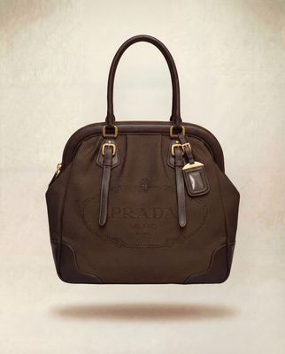 Prada Logo Jacquard Tote Bag