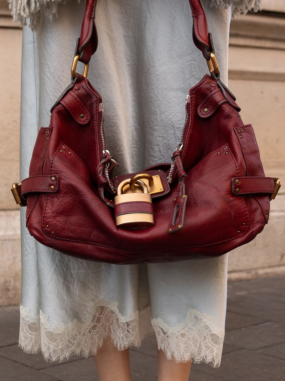 Chloé Paddington Burgundy Bag