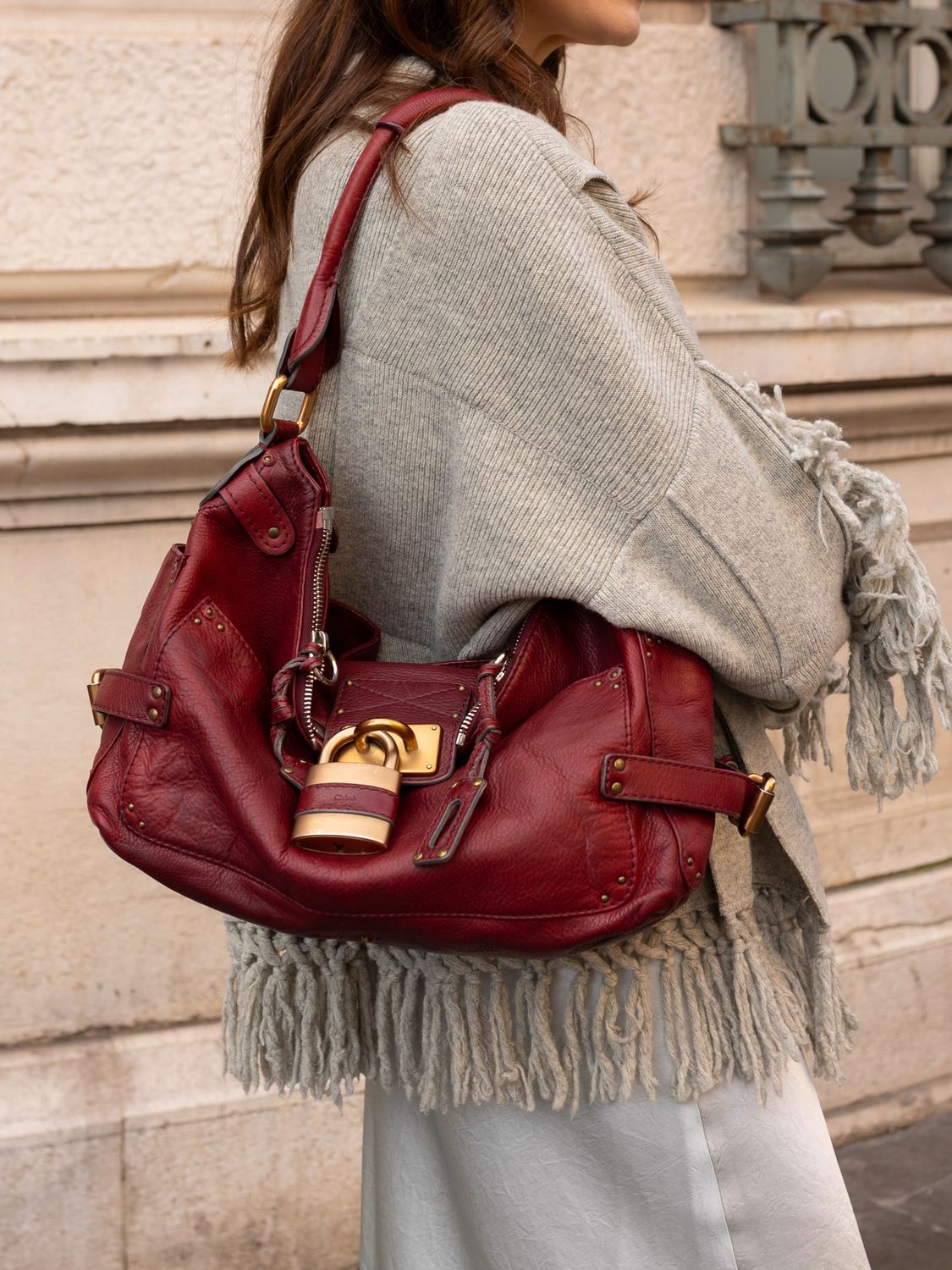 Chloé Paddington Burgundy Bag