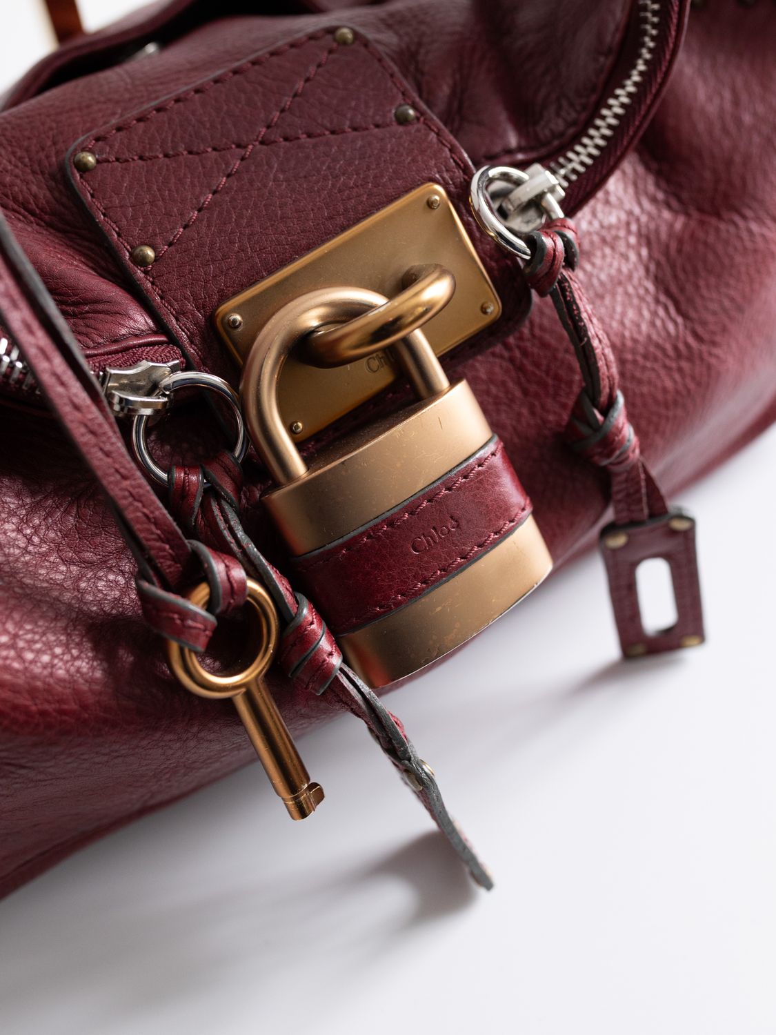 Chloé Paddington Burgundy Bag