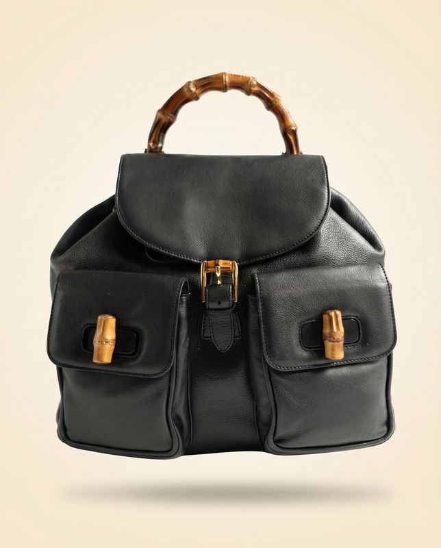Gucci Bamboo Black Backpack