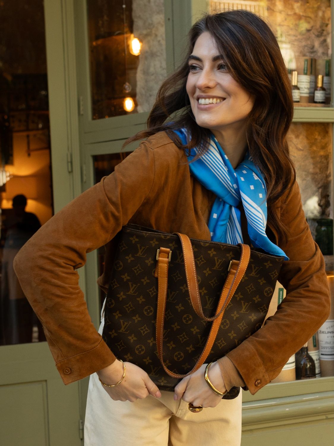 YSL Polka-Dot Silk Scarf