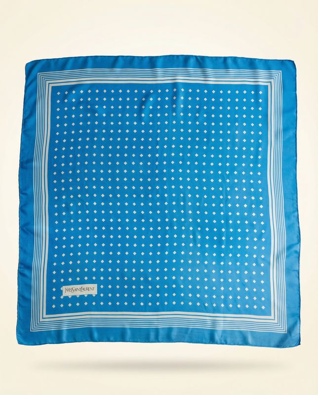 YSL Polka-Dot Silk Scarf