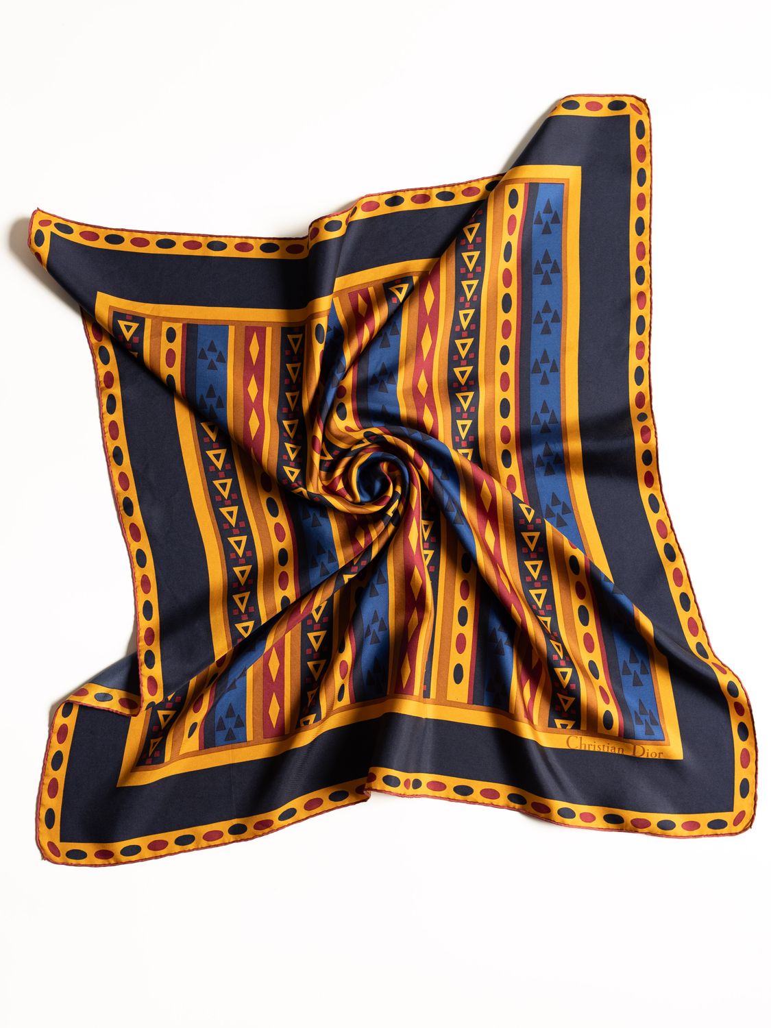 Christian Dior Geometric Silk Scarf