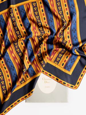 Christian Dior Geometric Silk Scarf
