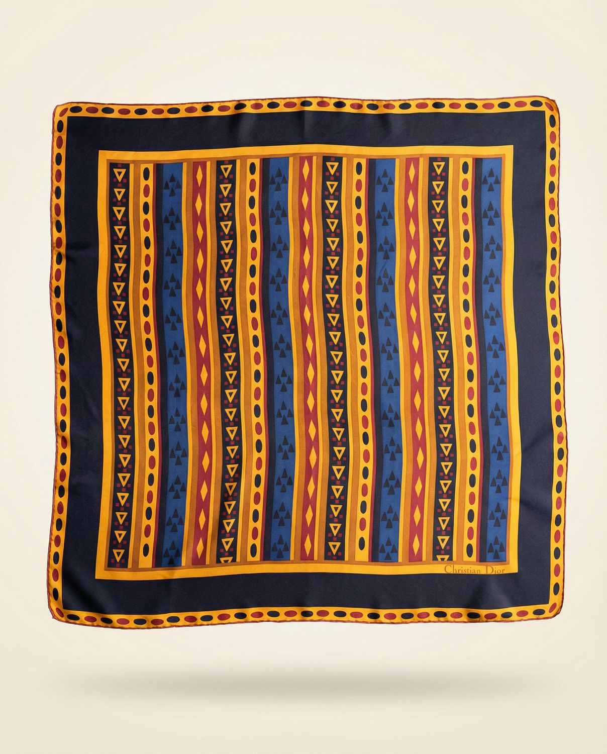 Christian Dior Geometric Silk Scarf