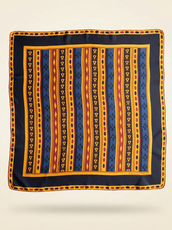 Christian Dior Geometric Silk Scarf