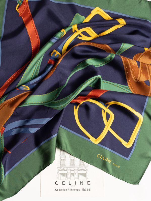 Celine Belts&amp;Buckles Silk Scarf