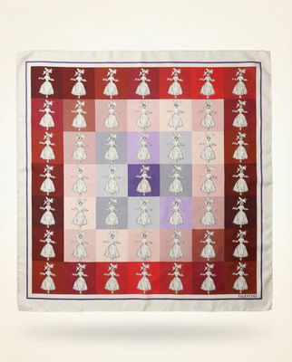 Valentino Graphic Figure Silk Scarf