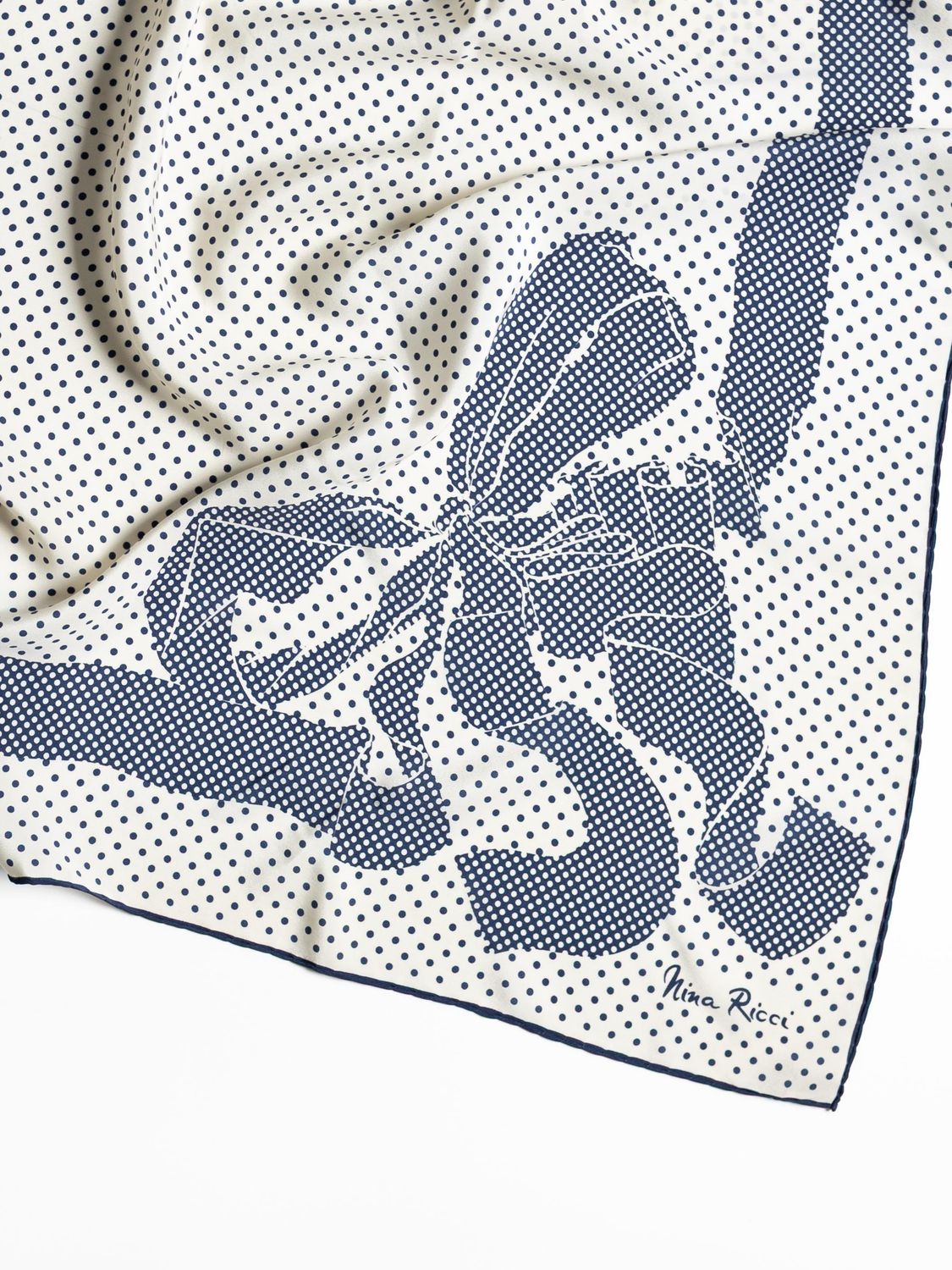 Nina Ricci Polka-Dot Silk Scarf