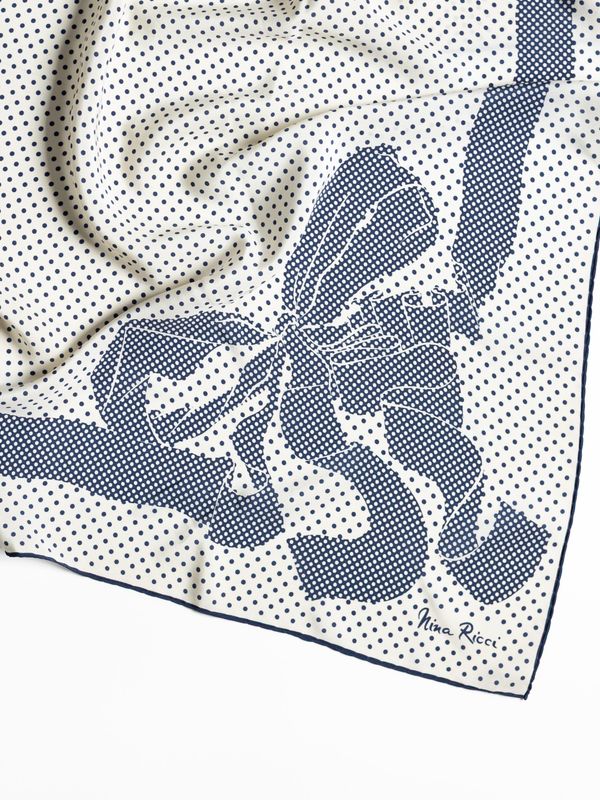 Nina Ricci Polka-Dot Silk Scarf