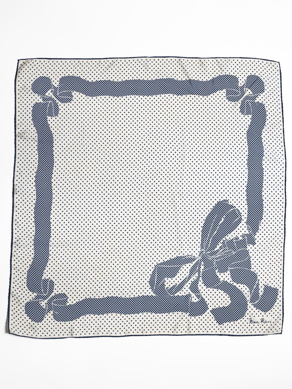 Nina Ricci Polka-Dot Silk Scarf