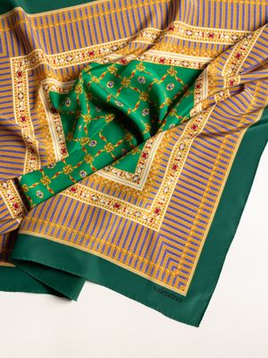 Valentino Jewelry Motif Silk Scarf