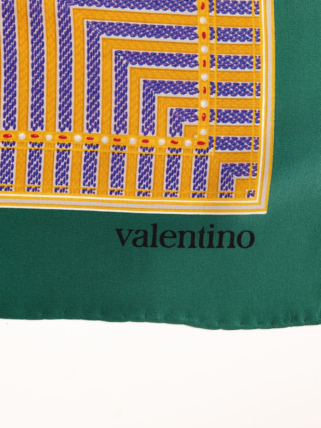 Valentino Jewelry Motif Silk Scarf