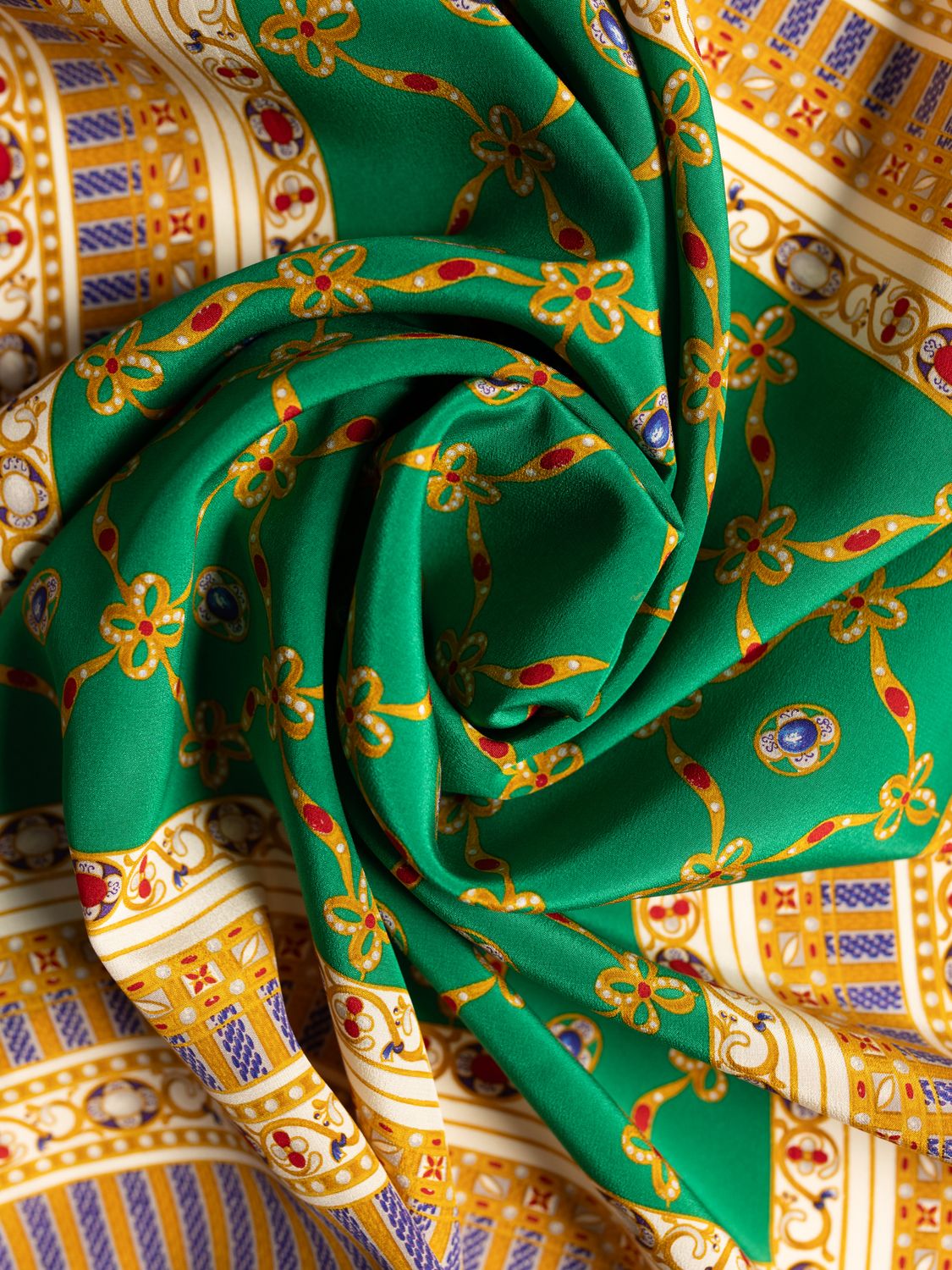 Valentino Jewelry Motif Silk Scarf