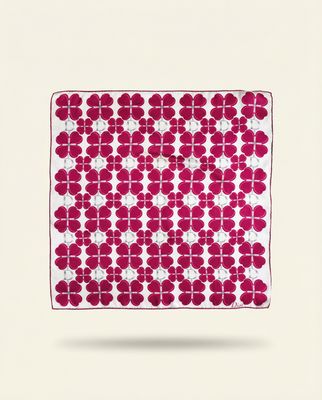 Christian Dior Heart Clover Silk Scarf