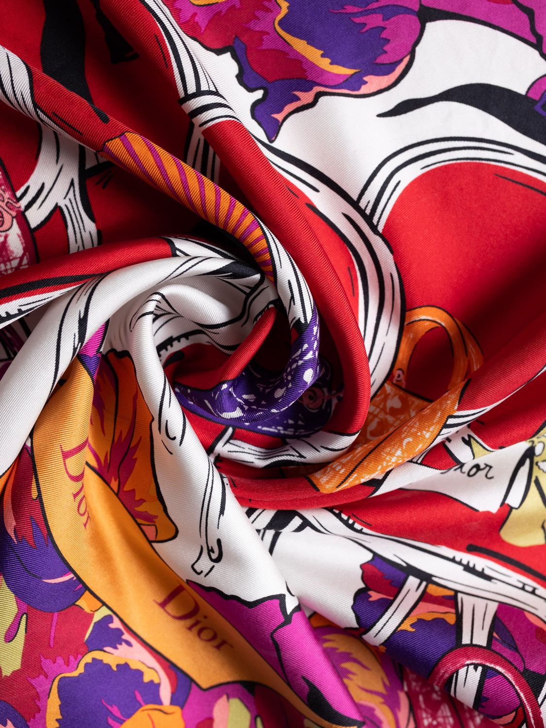 Christian Dior Lady Dior Défilé Silk Scarf