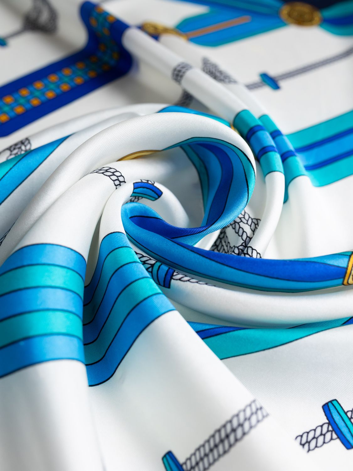 Celine Medallion Chain Silk Scarf