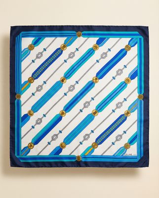 Celine Medallion Chain Silk Scarf