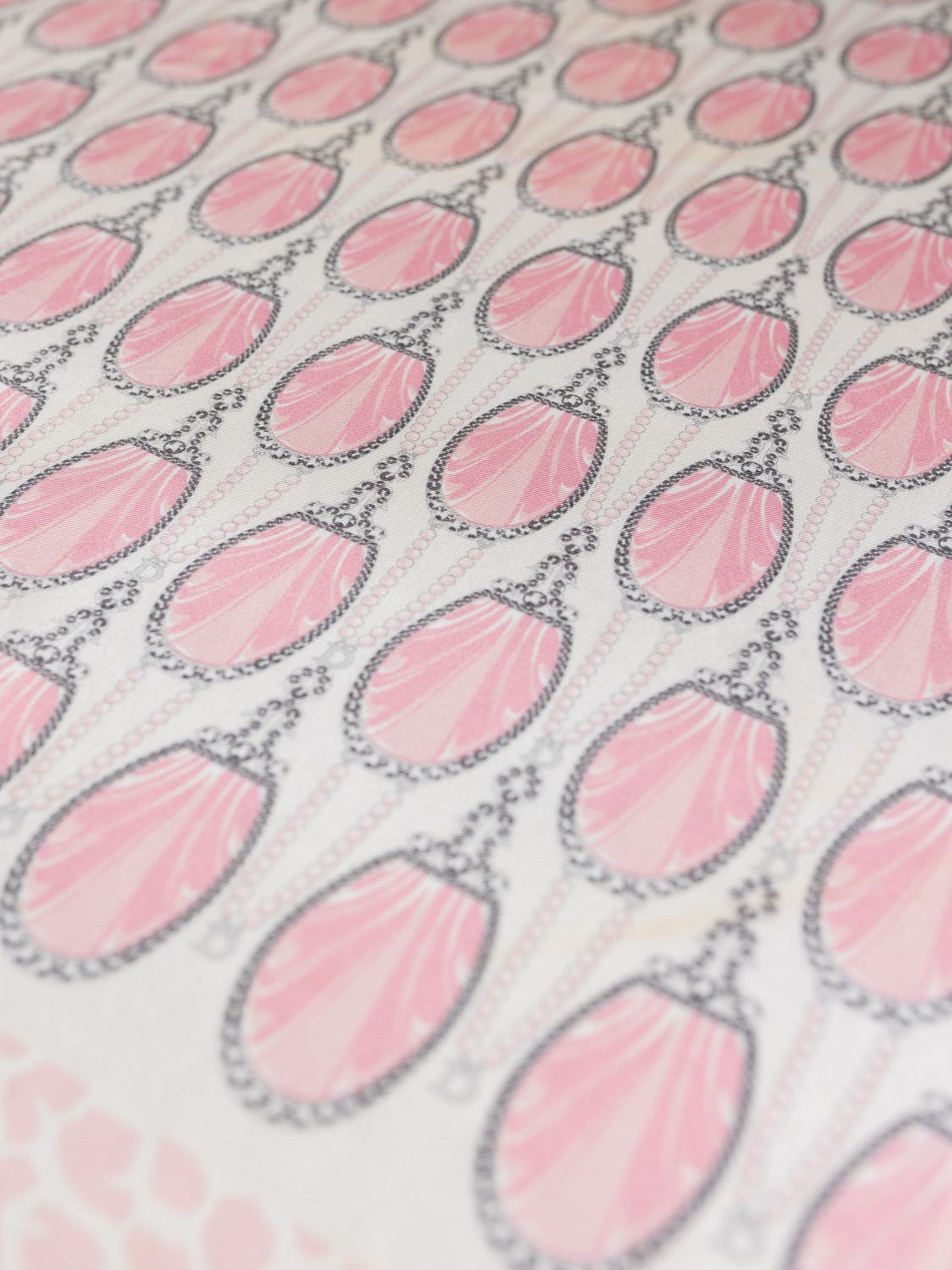 Christian Dior Pink Perfume Bottle Silk Scarf