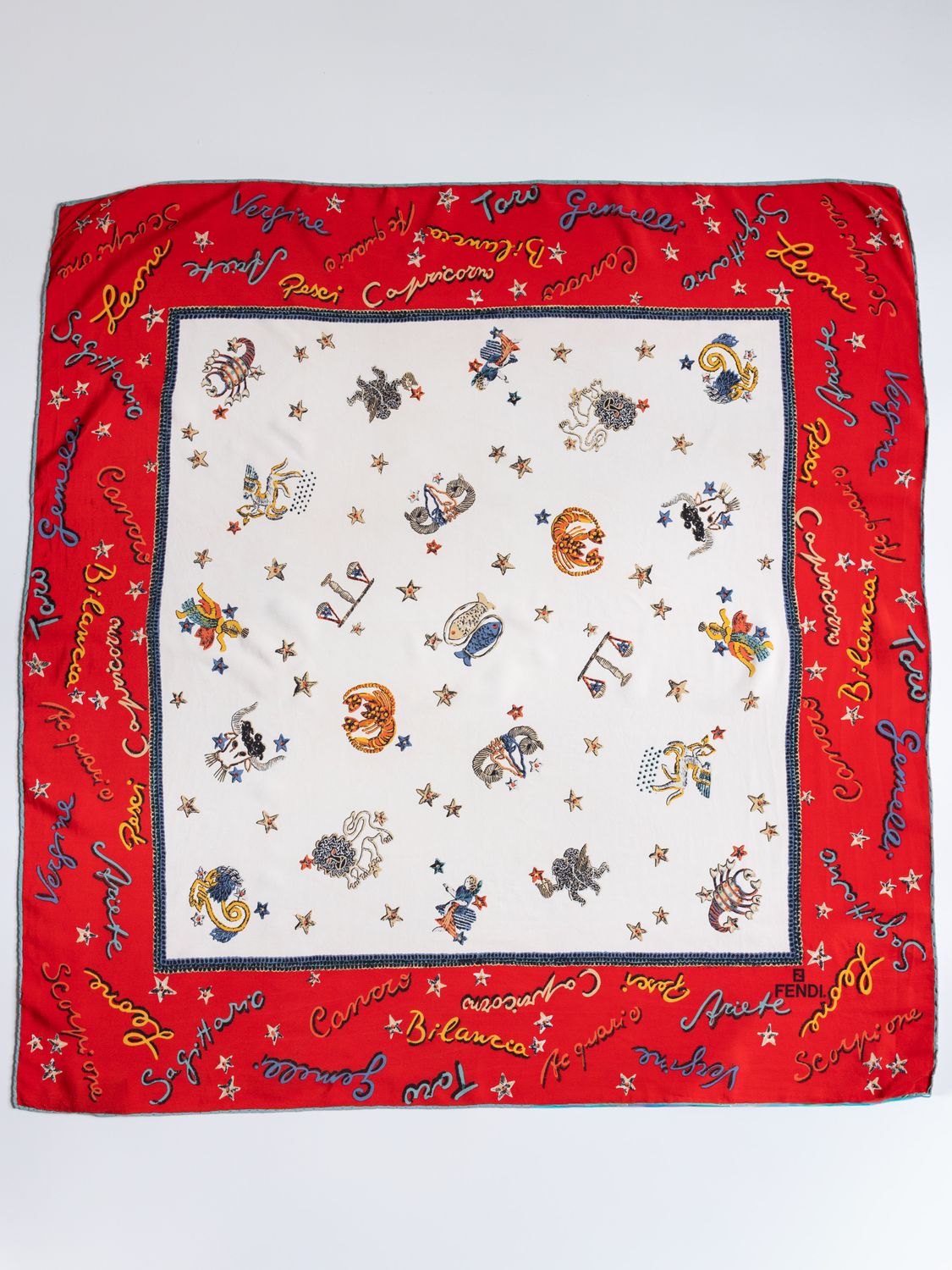 Fendi Zodiac Silk Scarf Fendi Zodiac Silk Scarf