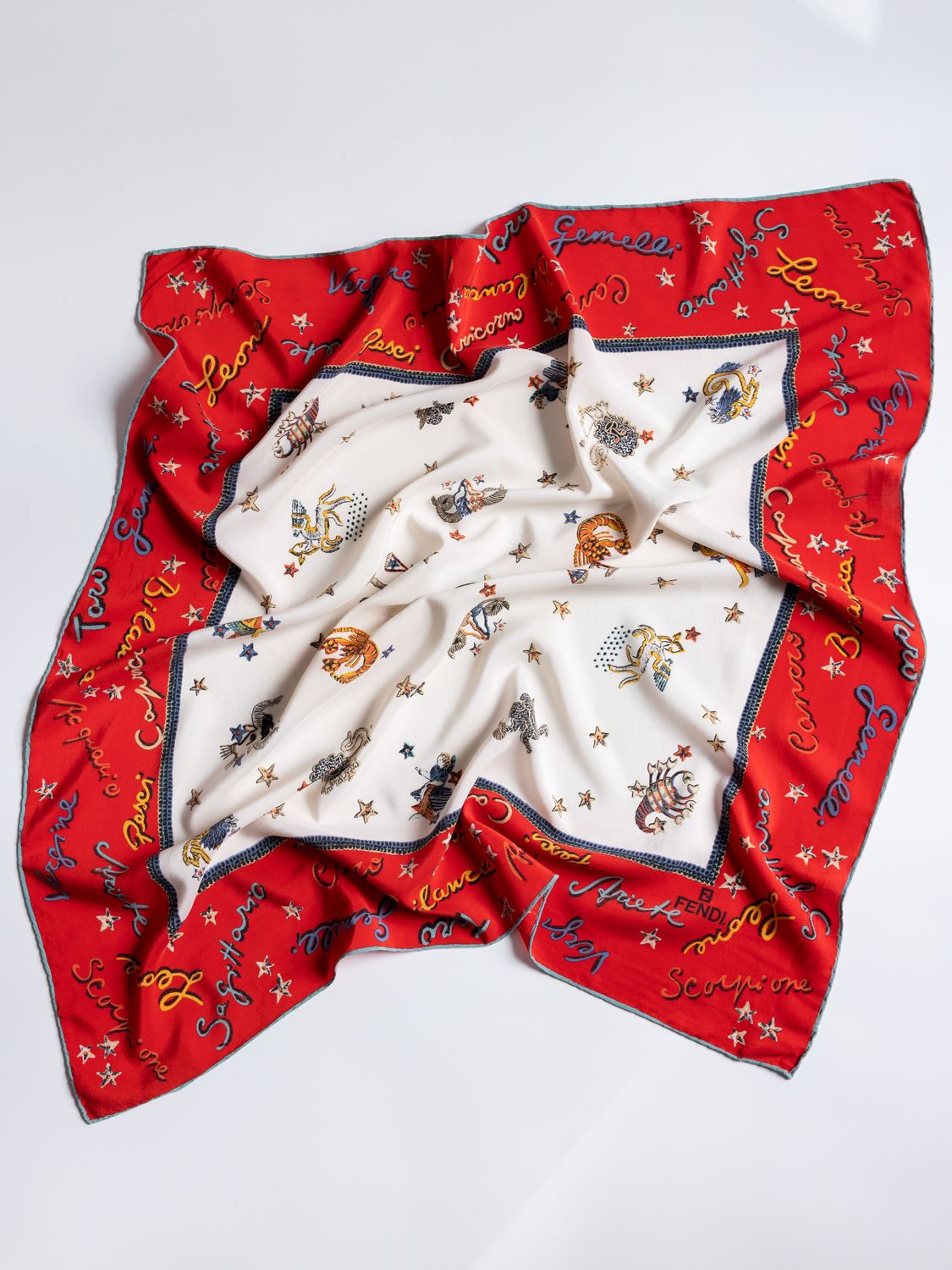 Fendi Zodiac Silk Scarf Fendi Zodiac Silk Scarf