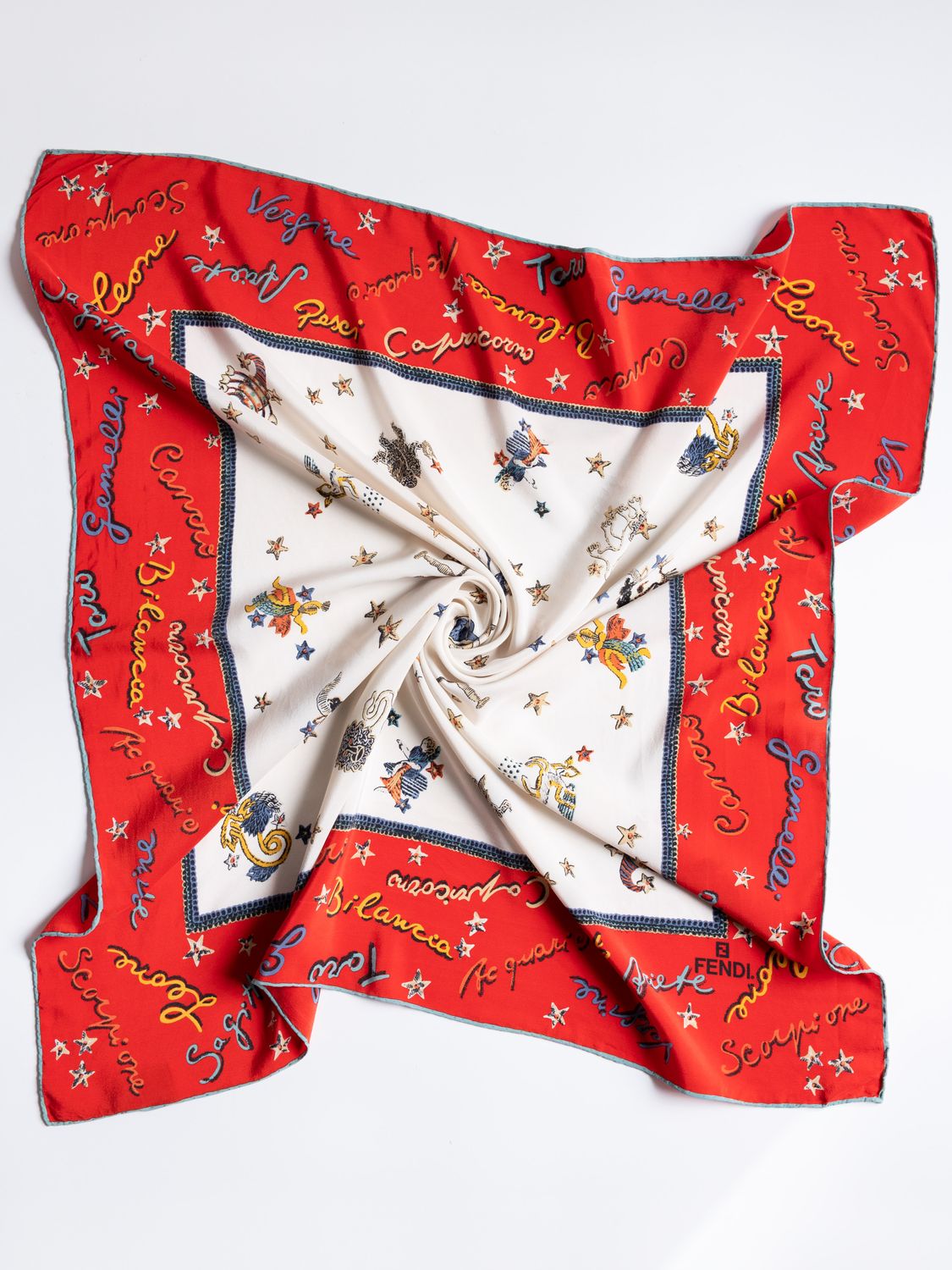 Fendi Zodiac Silk Scarf Fendi Zodiac Silk Scarf