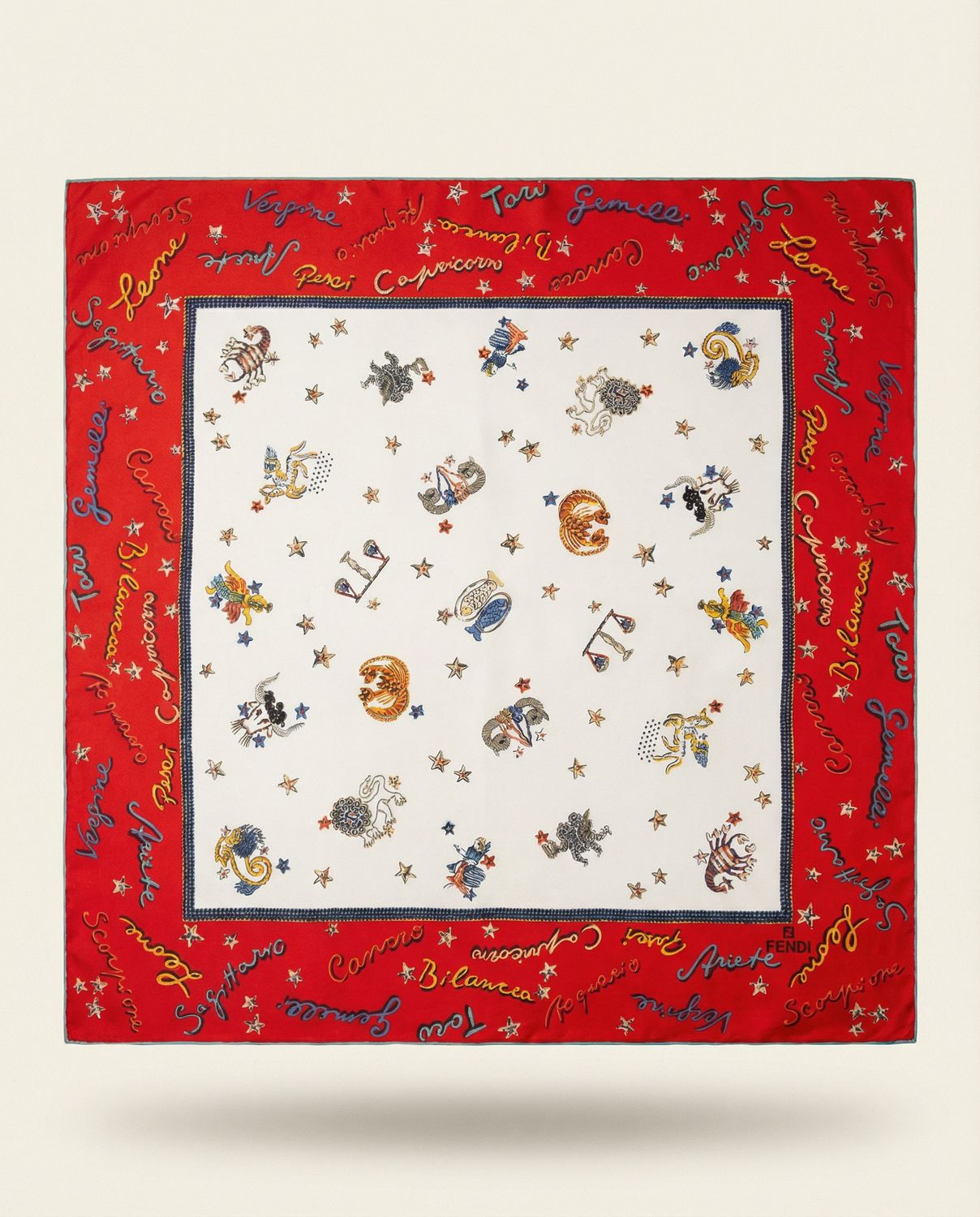 Fendi Zodiac Silk Scarf Fendi Zodiac Silk Scarf