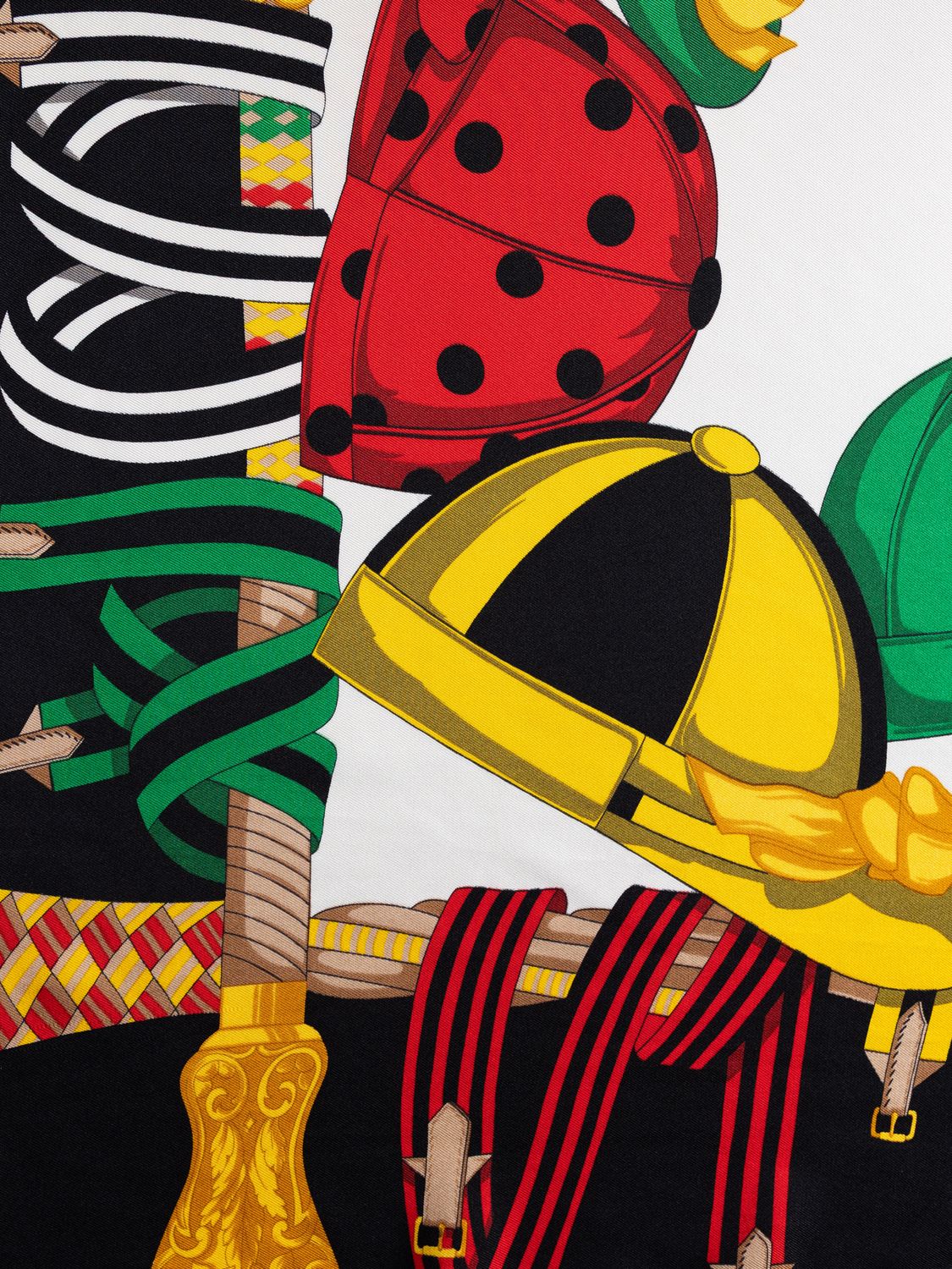 Celine Jockey Caps Silk Scarf